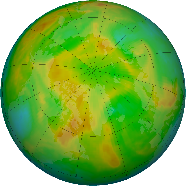 Arctic ozone map for 31 May 1997